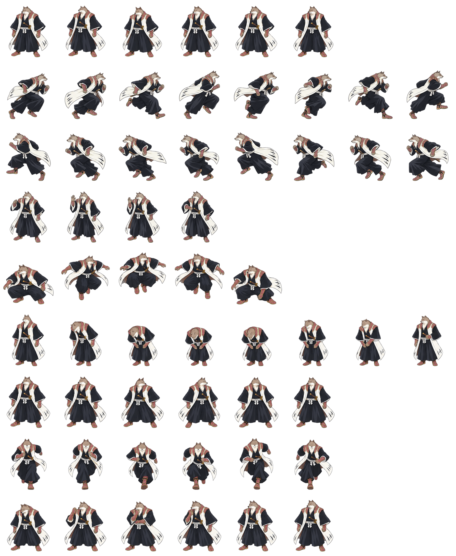 狛村左阵 Sajin Komamura Codex pet original spritesheet