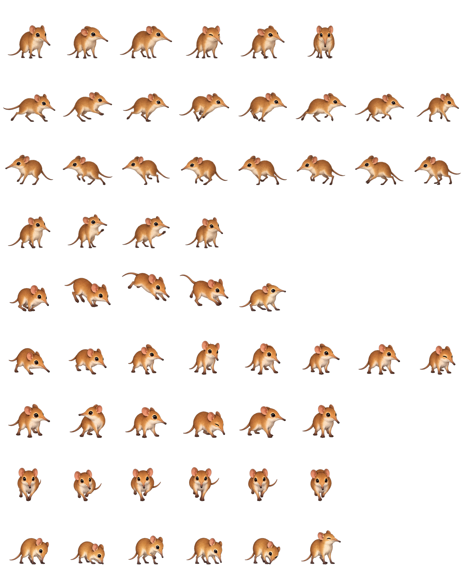 象鼩嗅嗅 Sengi Snuffle Codex pet original spritesheet