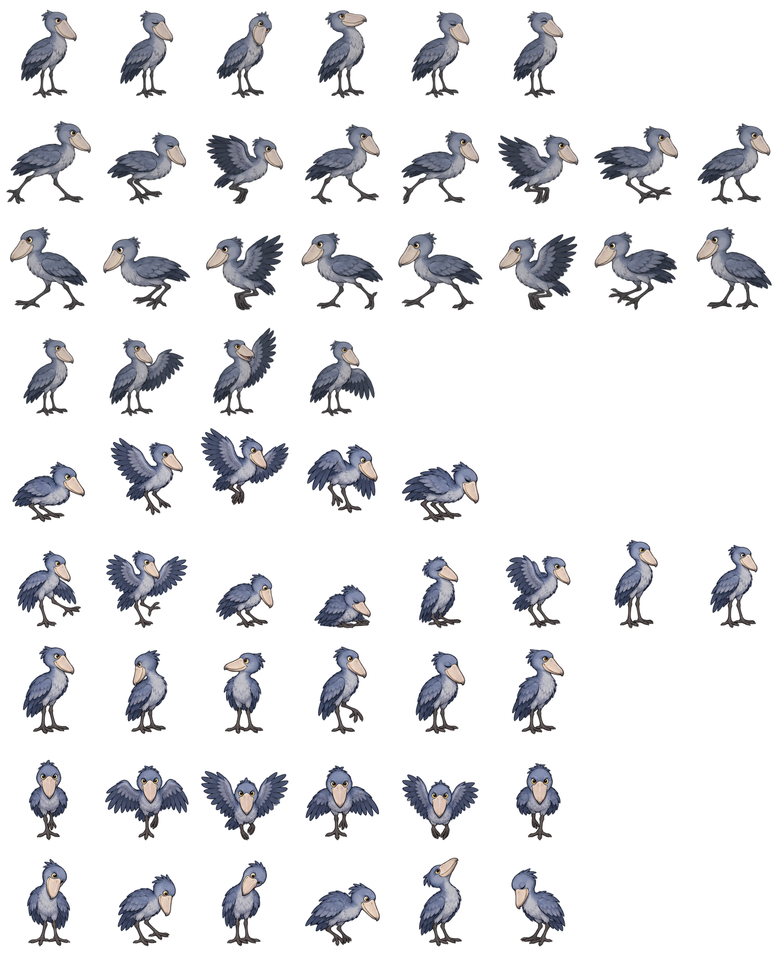 鲸头鹳沼沼 Shoebill Marsh Codex pet original spritesheet