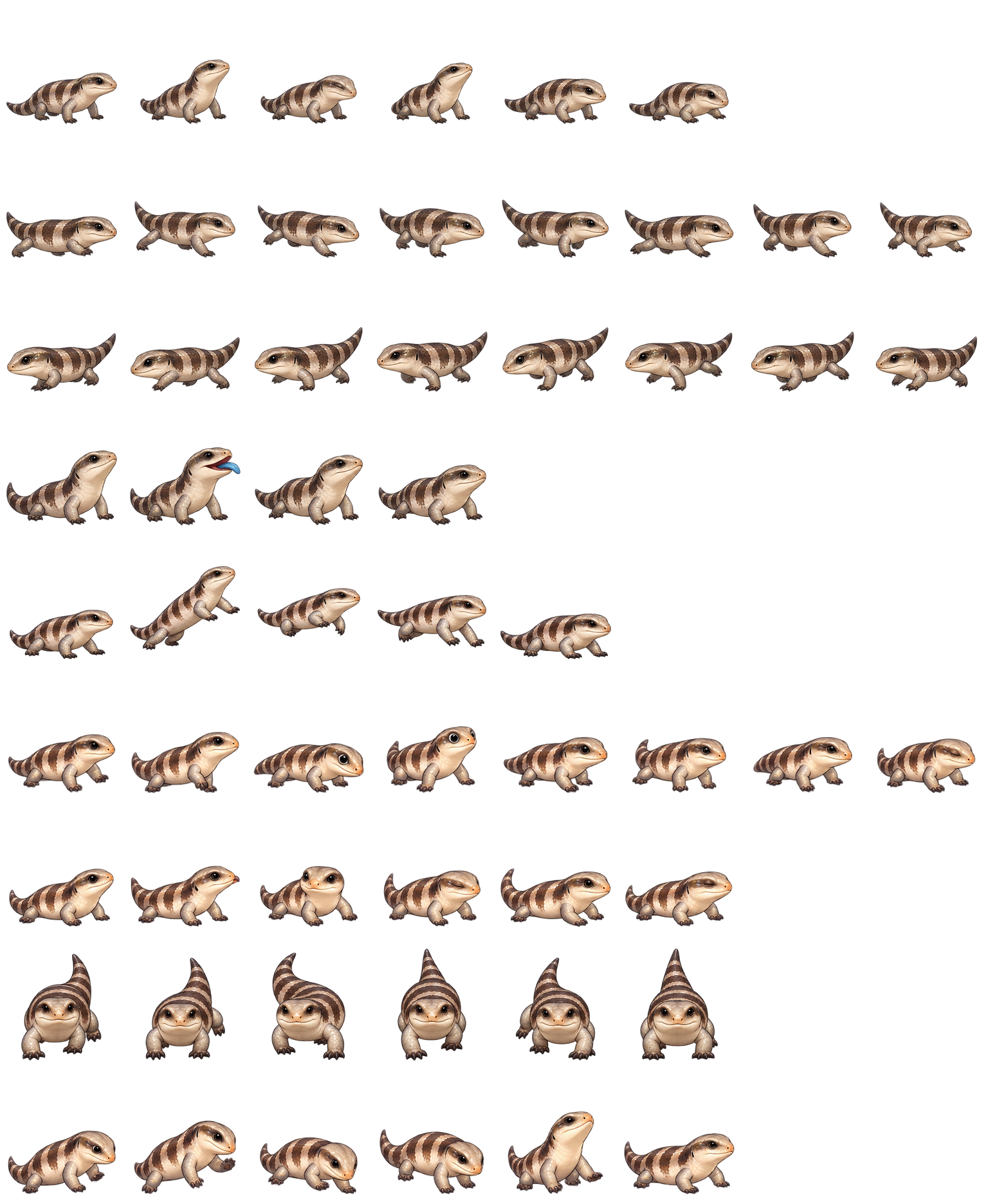 石龙子蓝舌 Skink Tonguetip Codex pet original spritesheet