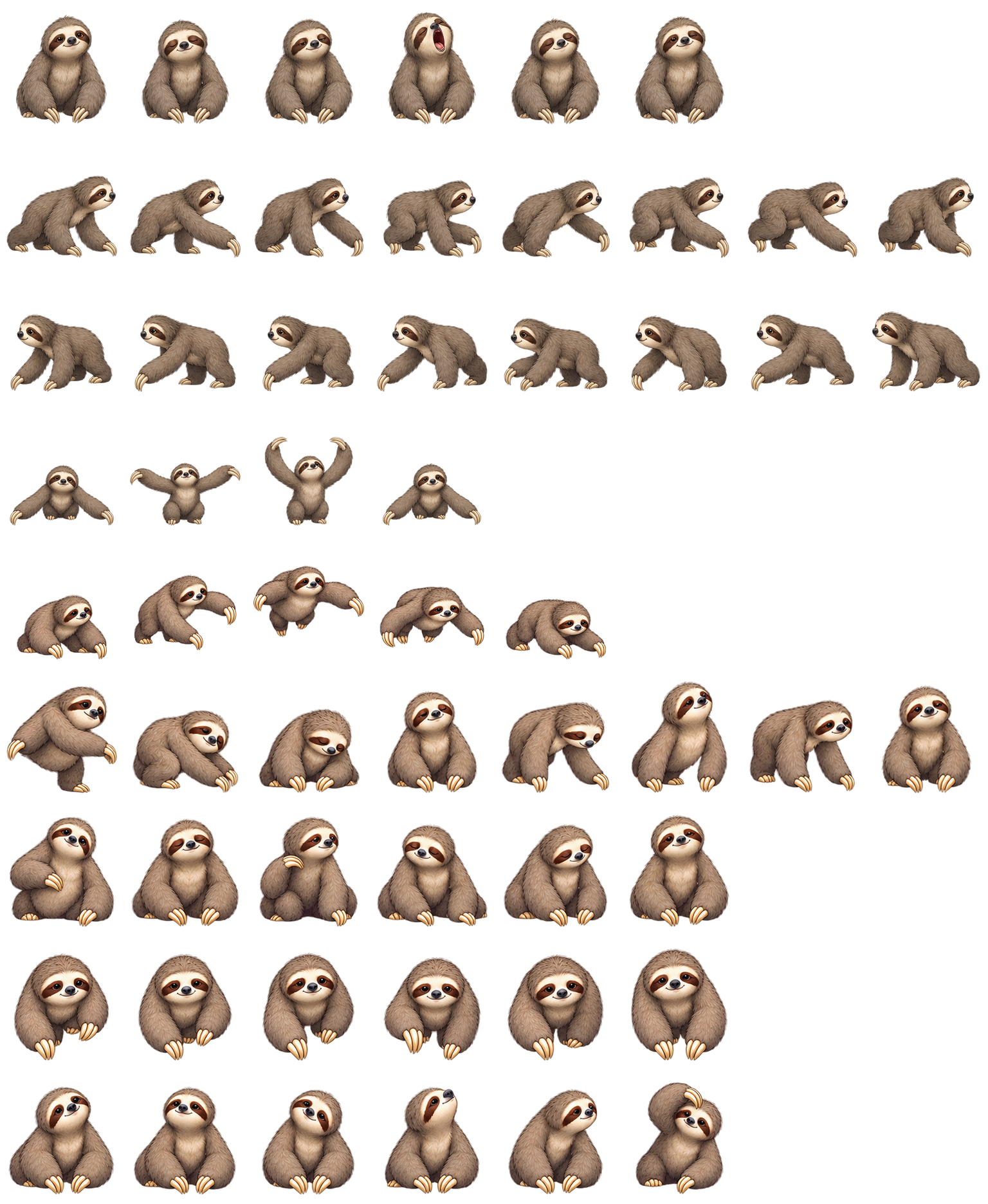 树懒慢慢 Sloth Drift Codex pet original spritesheet