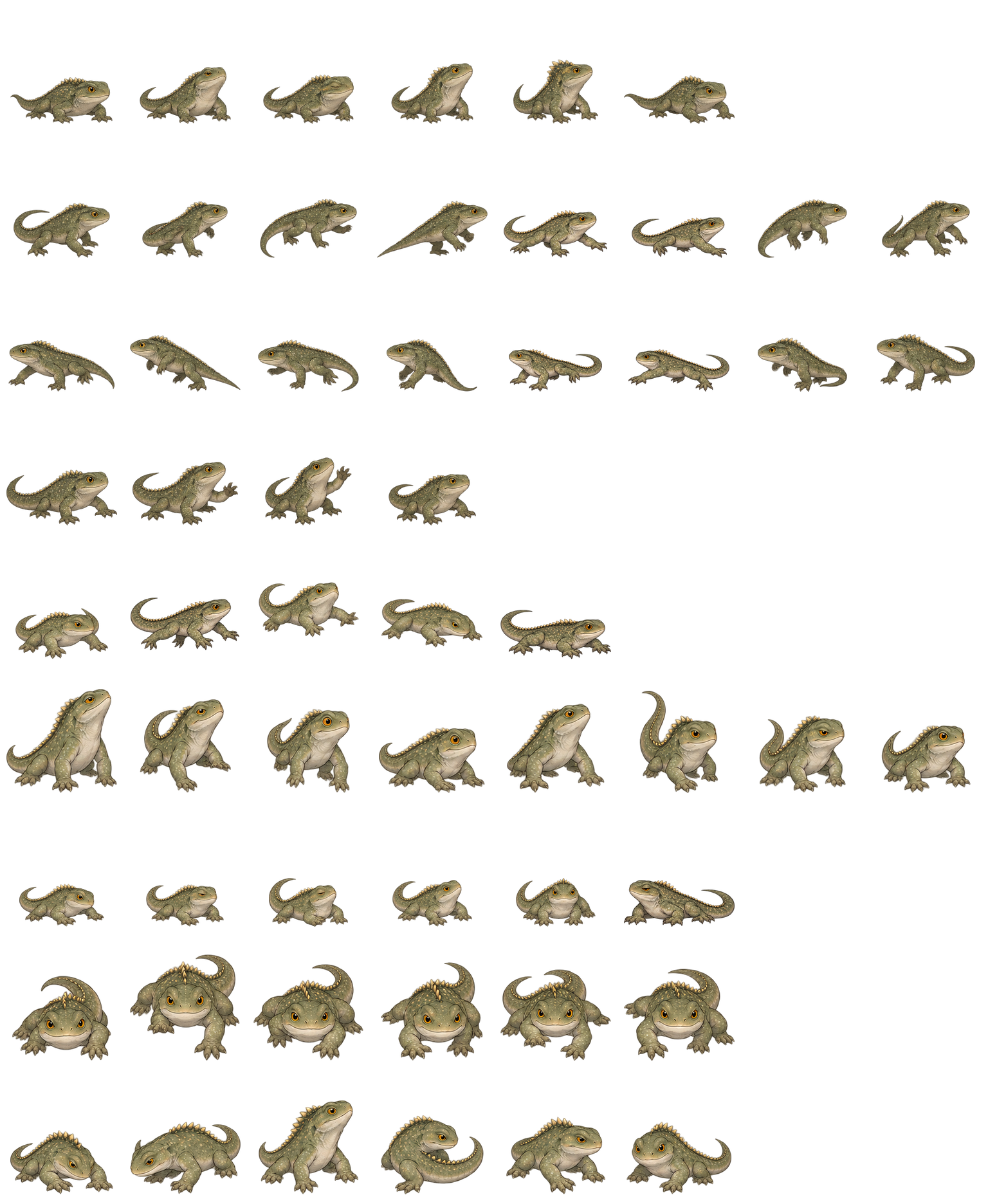喙头蜥脊步 Tuatara Ridgewalk Codex pet original spritesheet