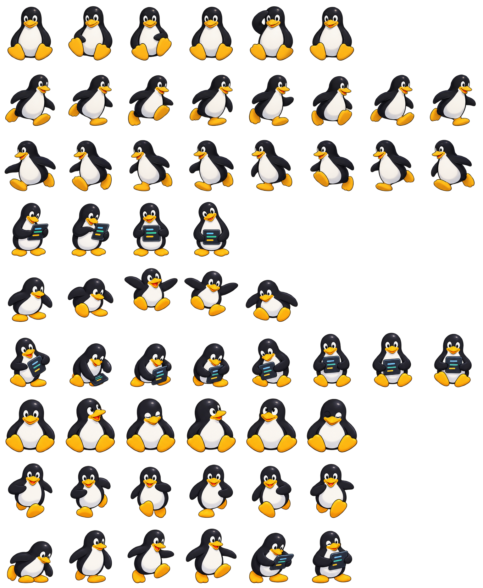 塔克斯企鹅 Tux Codex pet original spritesheet