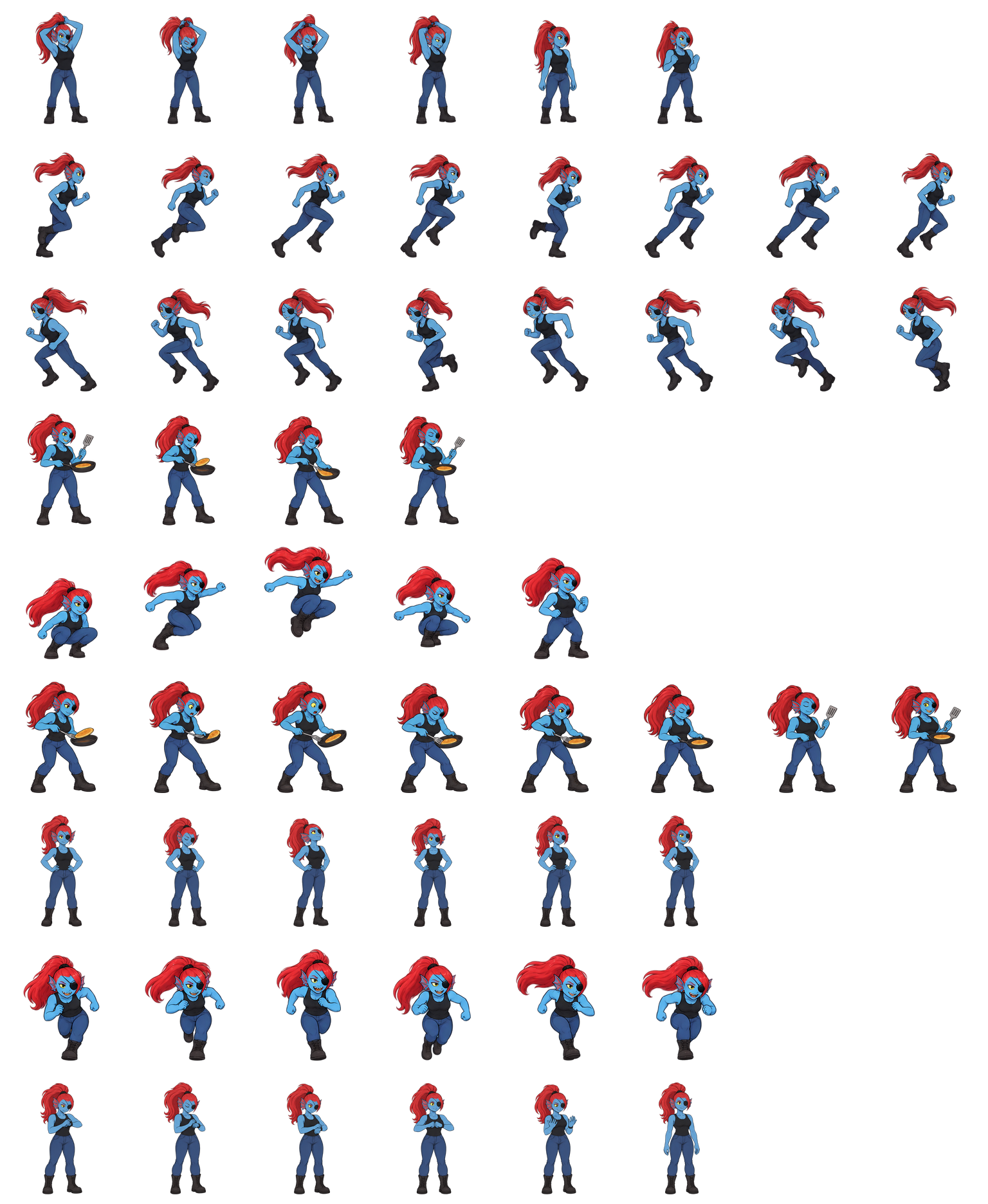 安黛因 Undyne Codex pet original spritesheet