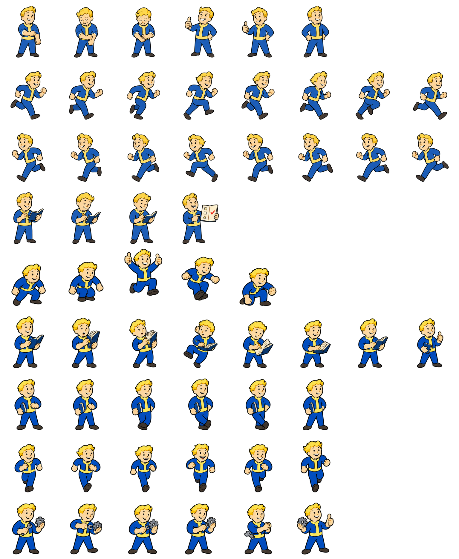 避难所小子 Vault Boy Codex pet original spritesheet