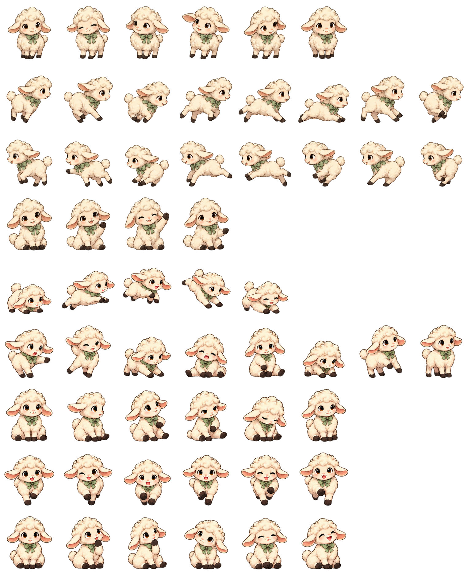 绵羊蛋白糖 Wool Lamb Meringue Codex pet original spritesheet