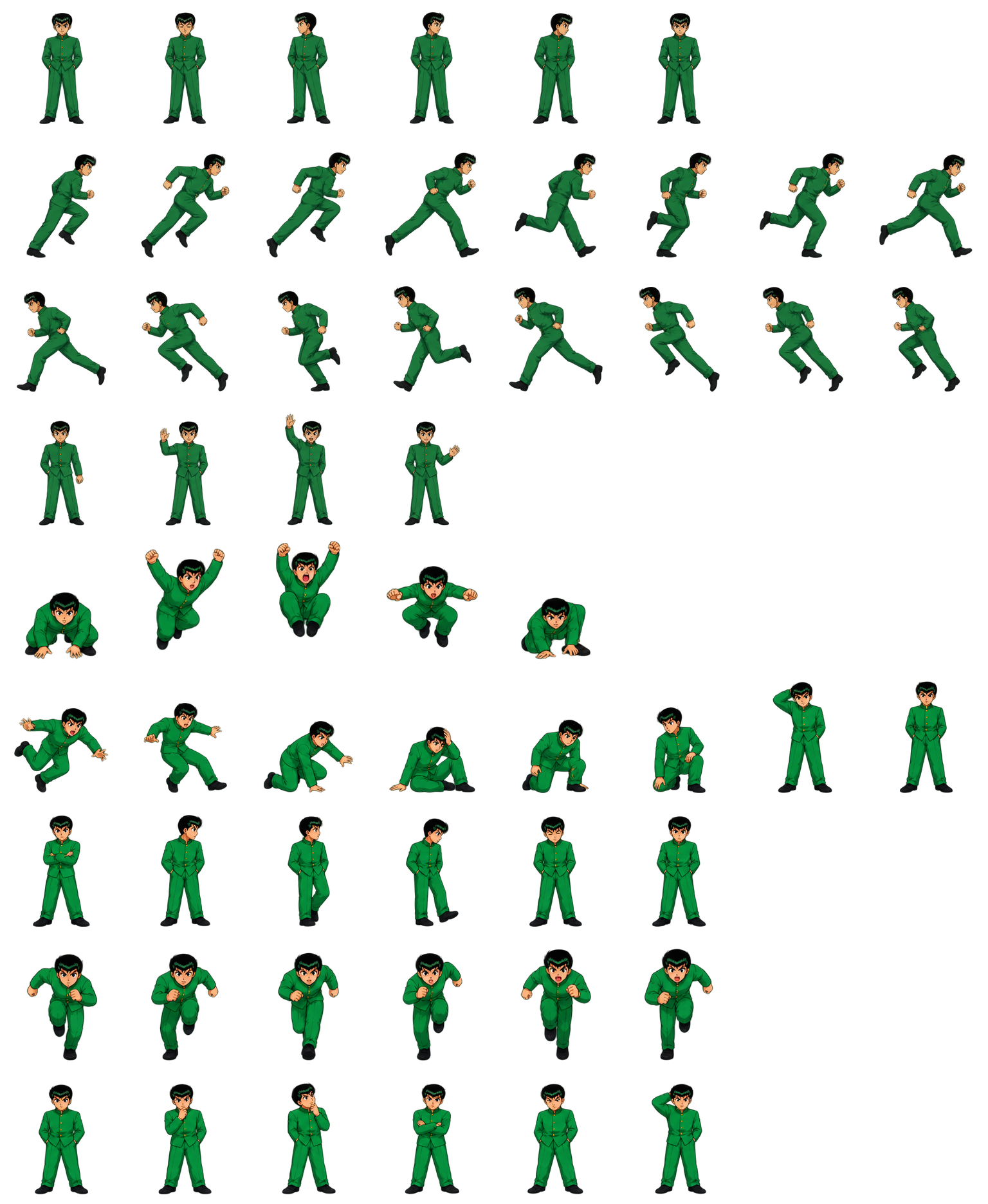Yusuke Urameshi — Cozy Fan Art Codex pet original spritesheet