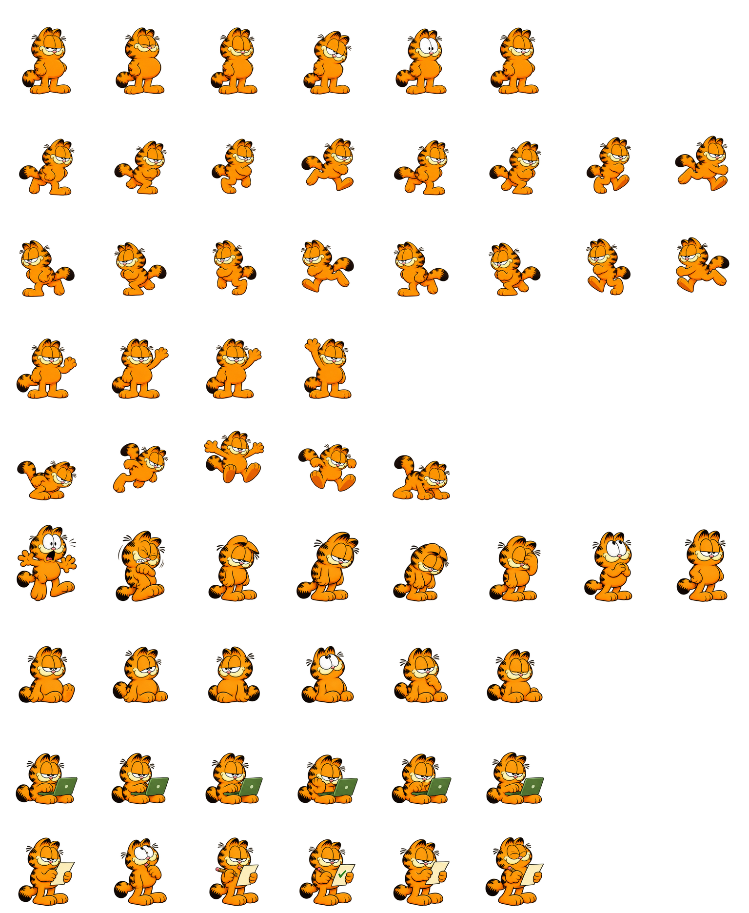 Garfield Lasagna Codex pet original spritesheet
