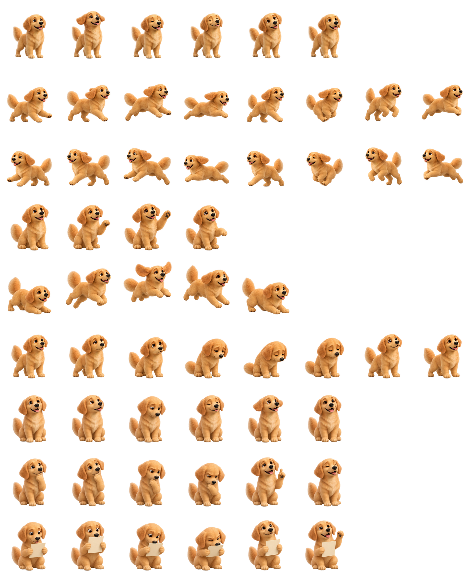 Golden Sunny Codex pet original spritesheet