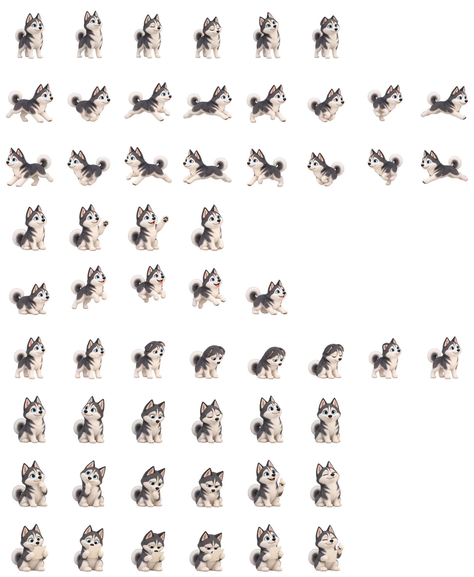 Husky Frost Codex pet original spritesheet