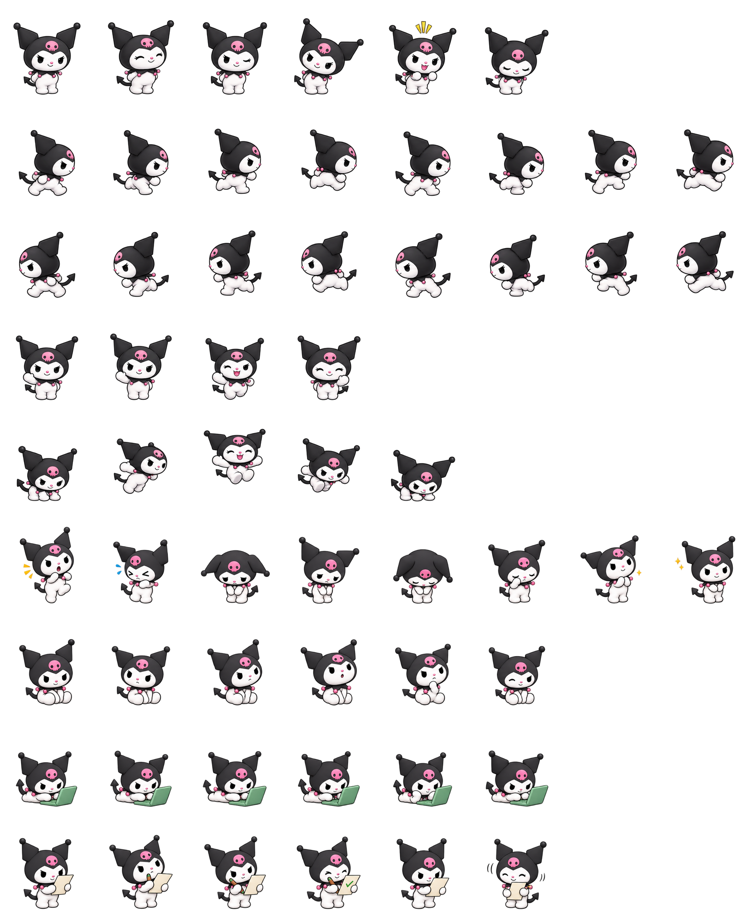 Kuromi Wink Codex pet original spritesheet