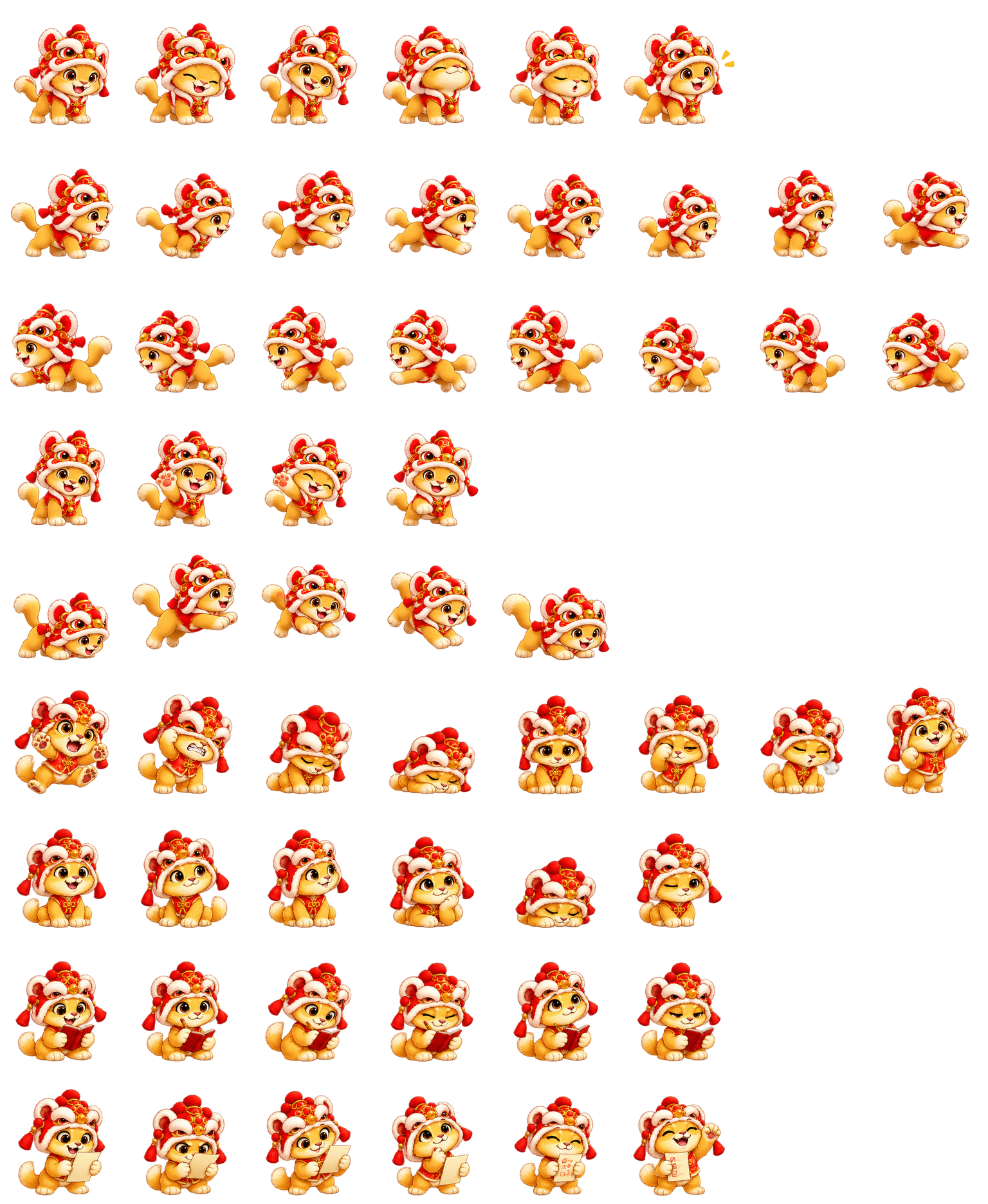 Lion Dance Cub Codex pet original spritesheet