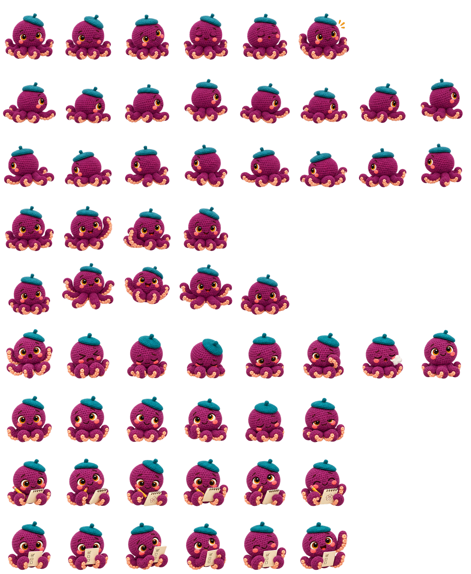 Octopus Plum Codex pet original spritesheet