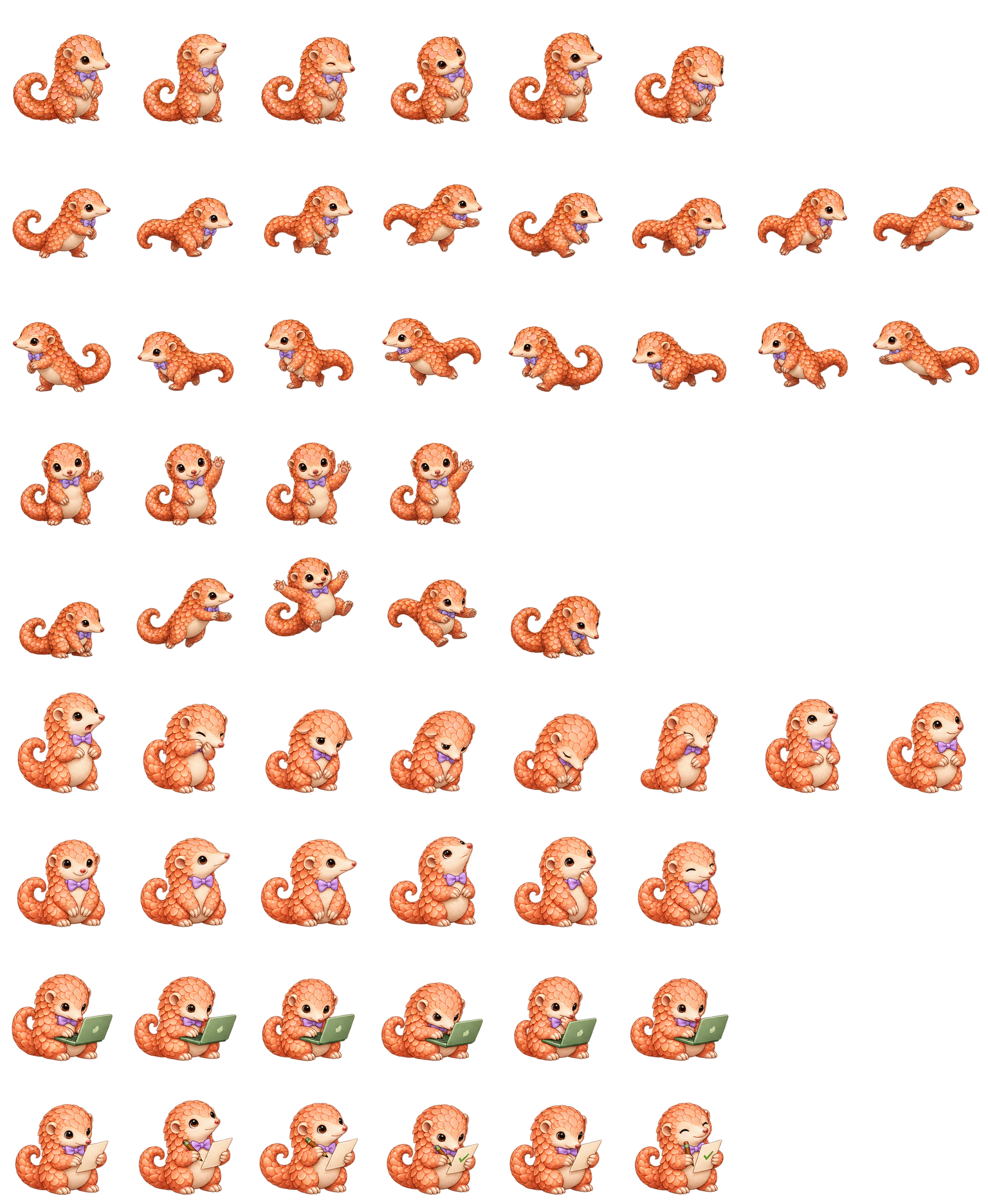 Peach Pangolin Codex pet original spritesheet