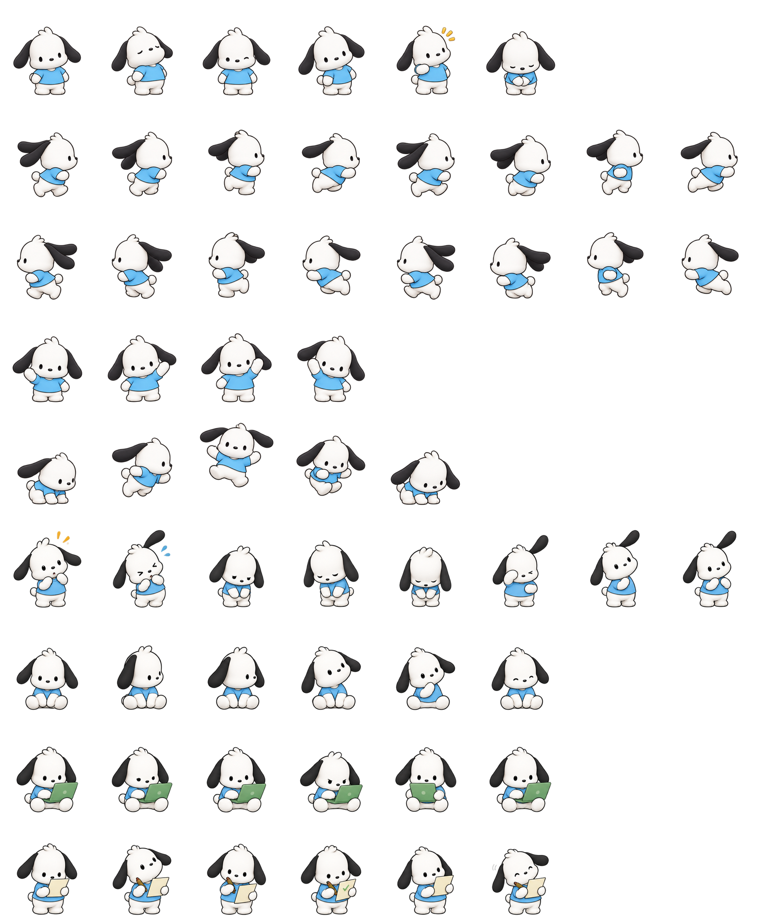 Pochacco Cloudstep Codex pet original spritesheet