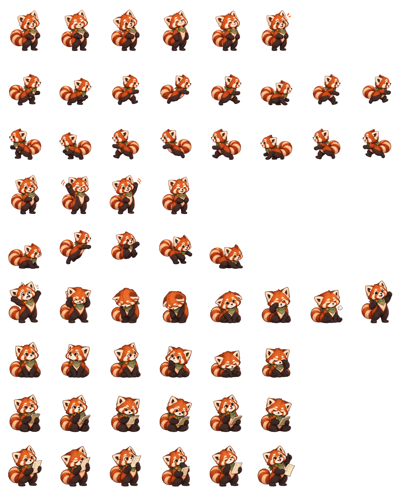 Red Panda Maple Codex pet original spritesheet