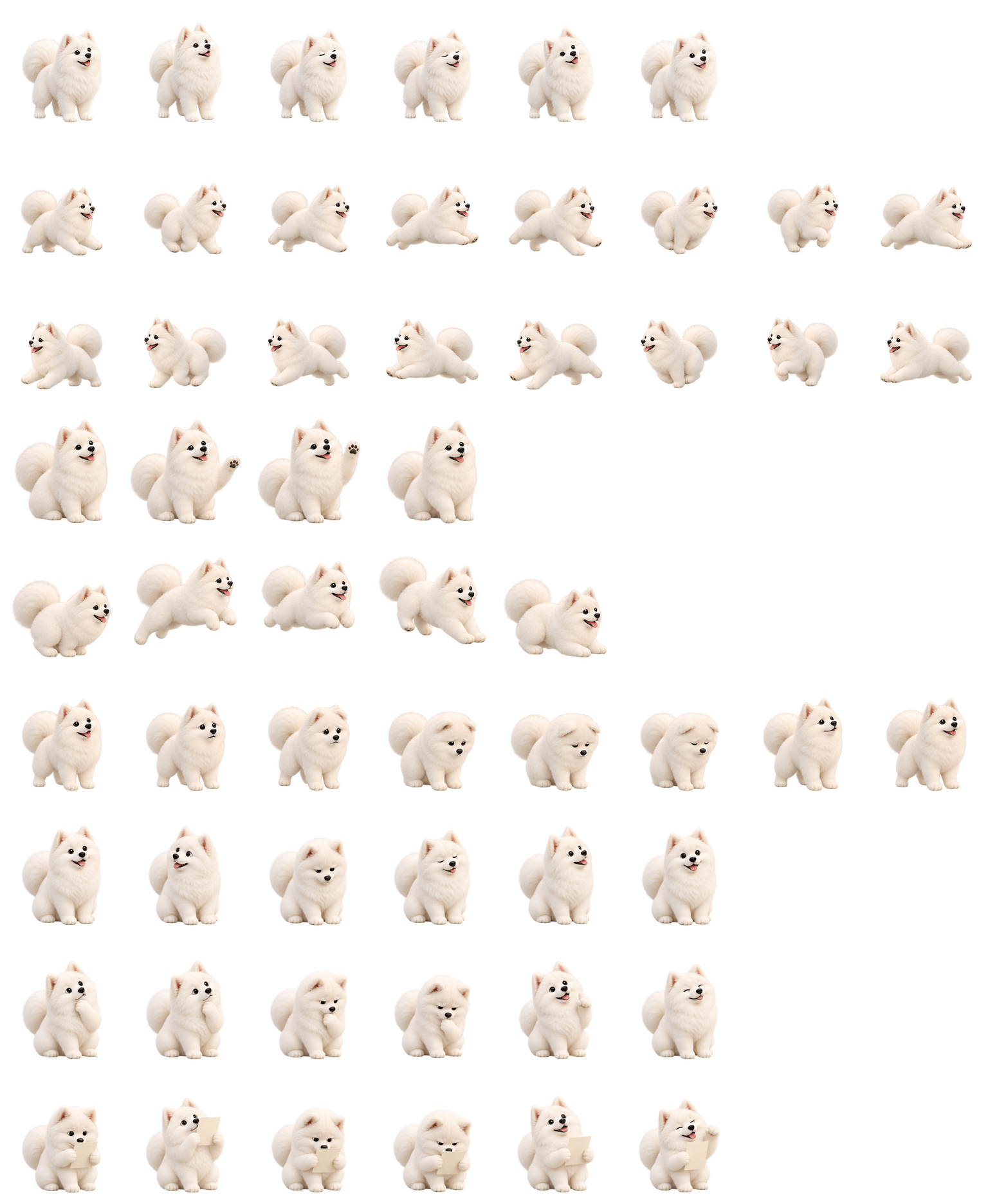 Samoyed Puff Codex pet original spritesheet