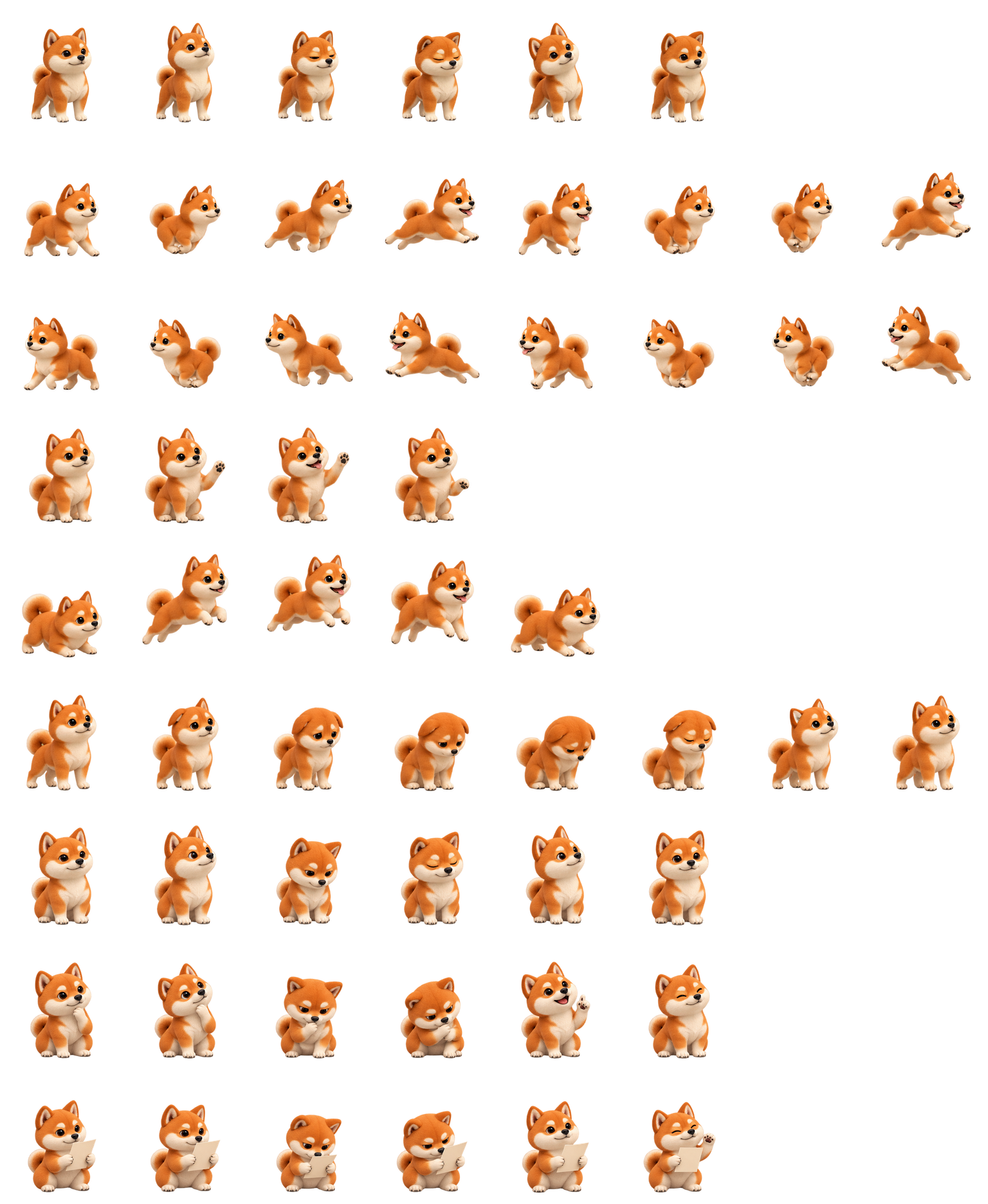 Shiba Sunset Codex pet original spritesheet
