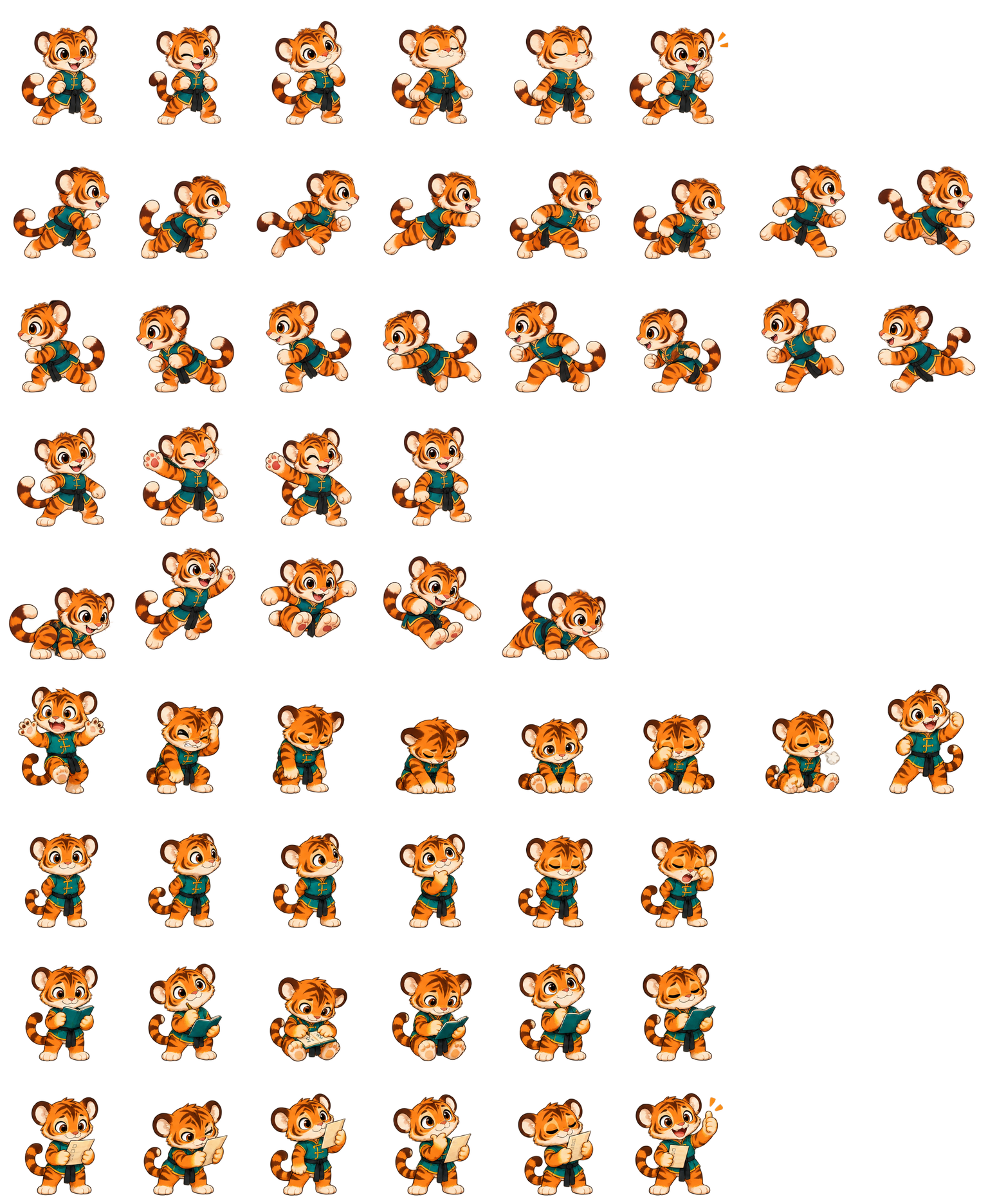 Tiger Kungfu Codex pet original spritesheet